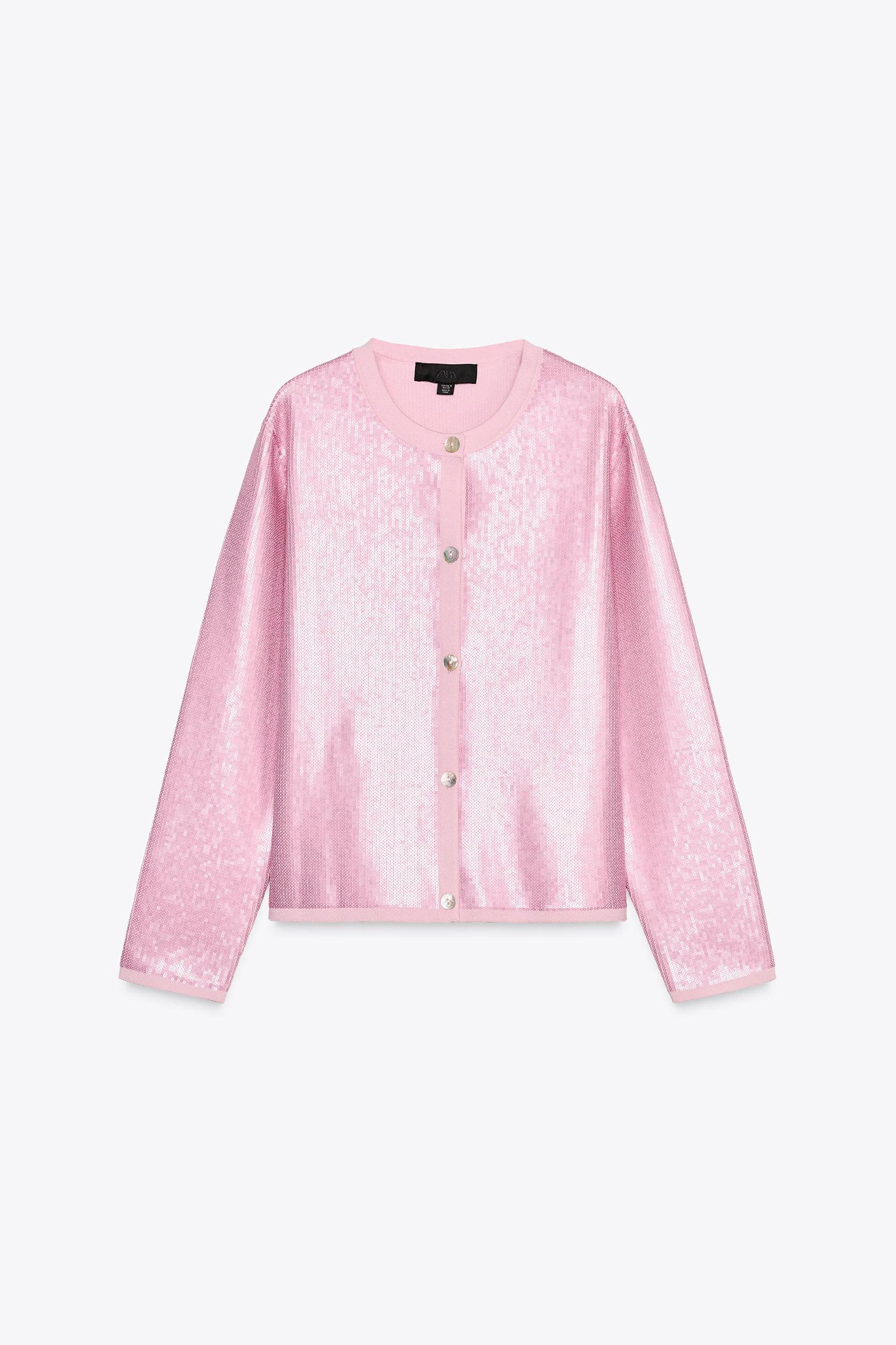 KNIT CARDIGAN WITH SEQUINS Product Image