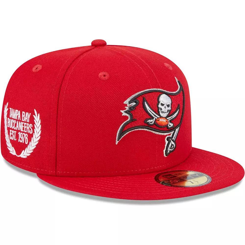 Men's New Era Red Tampa Bay Buccaneers Camo Undervisor 59FIFTY Fitted Hat, Size: 7 1/8 Product Image