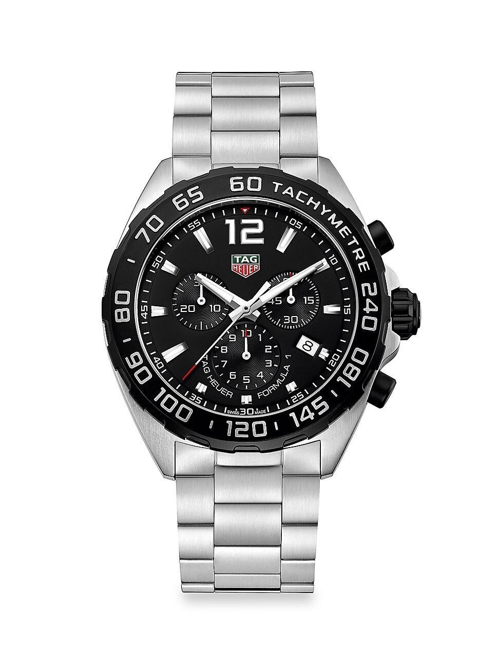 Mens Formula 1 43MM Stainless Steel Quartz Chronograph Bracelet Watch Product Image