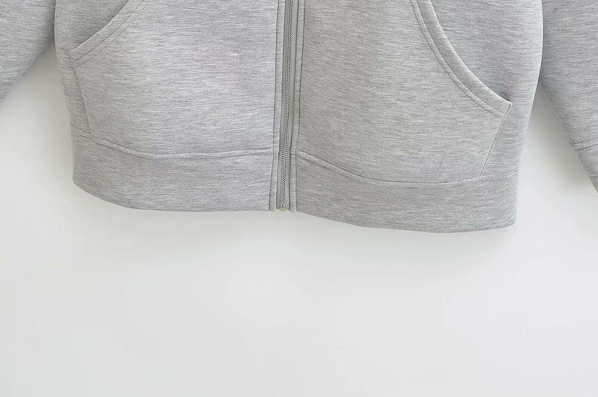 Plain Zip Hoodie Product Image