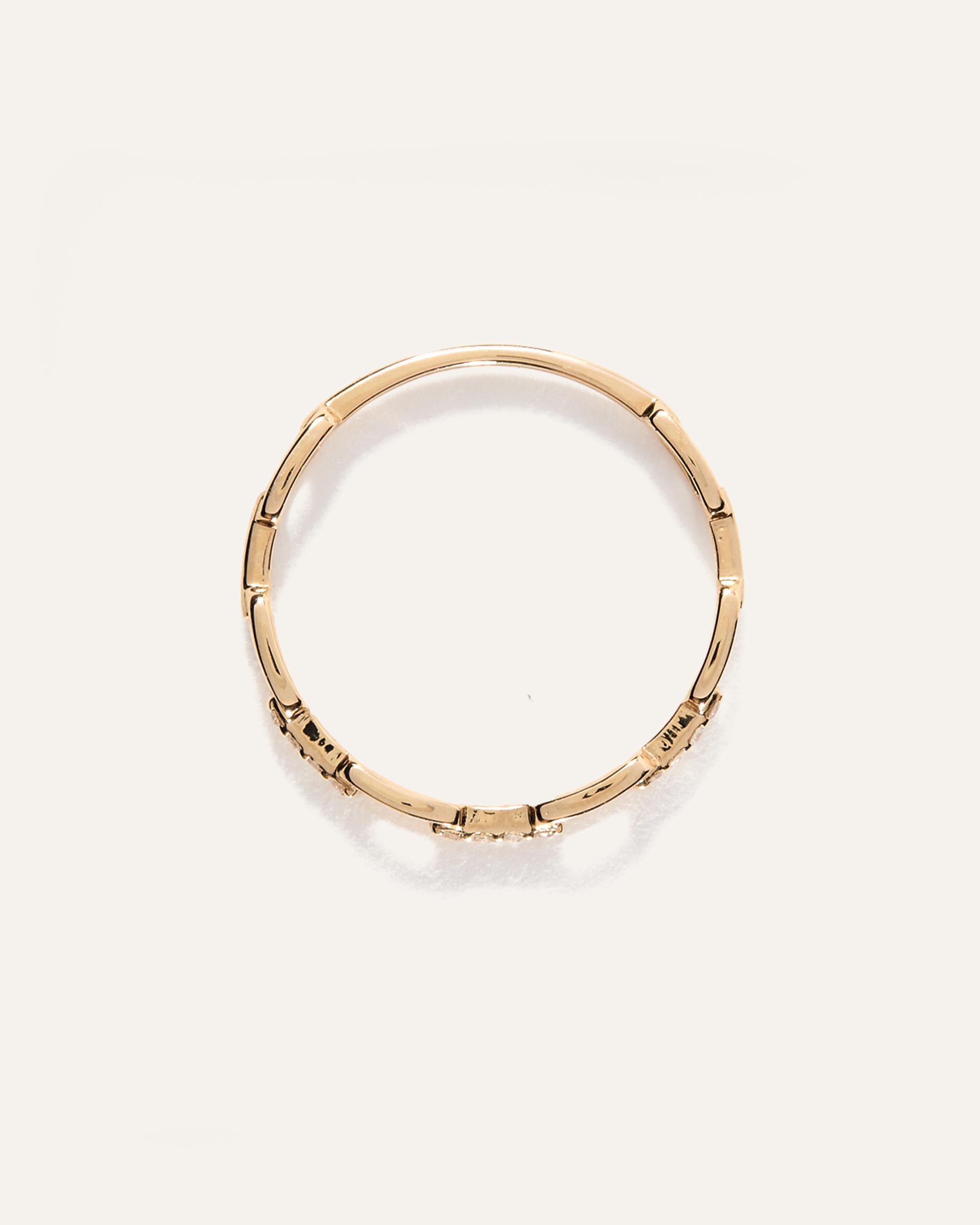 Quince | Women's 14K Gold Diamond Paperclip Link Ring Product Image