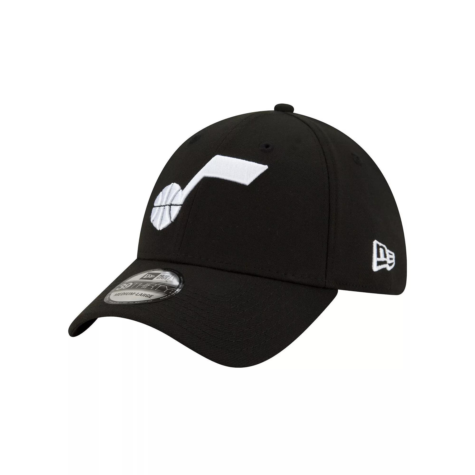 Mens New Era Black Utah Jazz Logo 39THIRTY Flex Hat Product Image