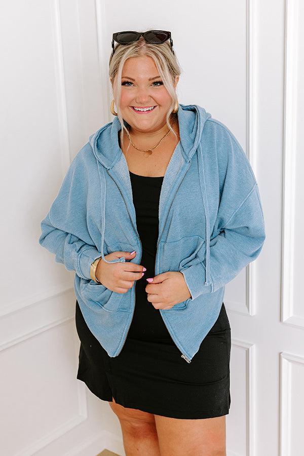 Along The Path Sweater In Blue Curves Product Image