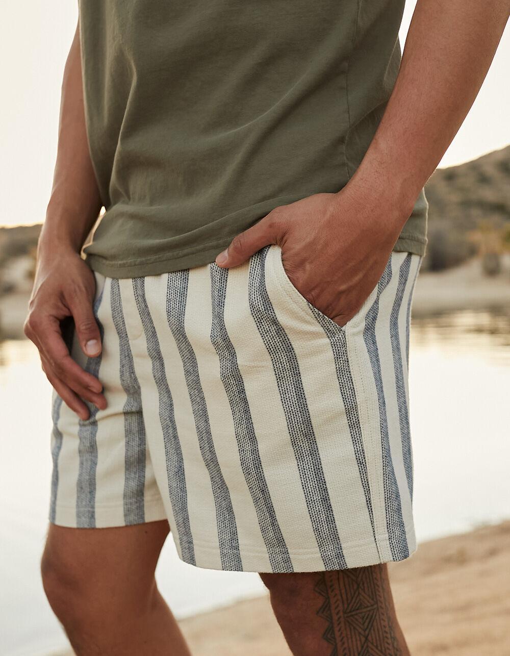 RSQ Mens Stripe Pull On Knit Shorts - NAVY COMBO Product Image