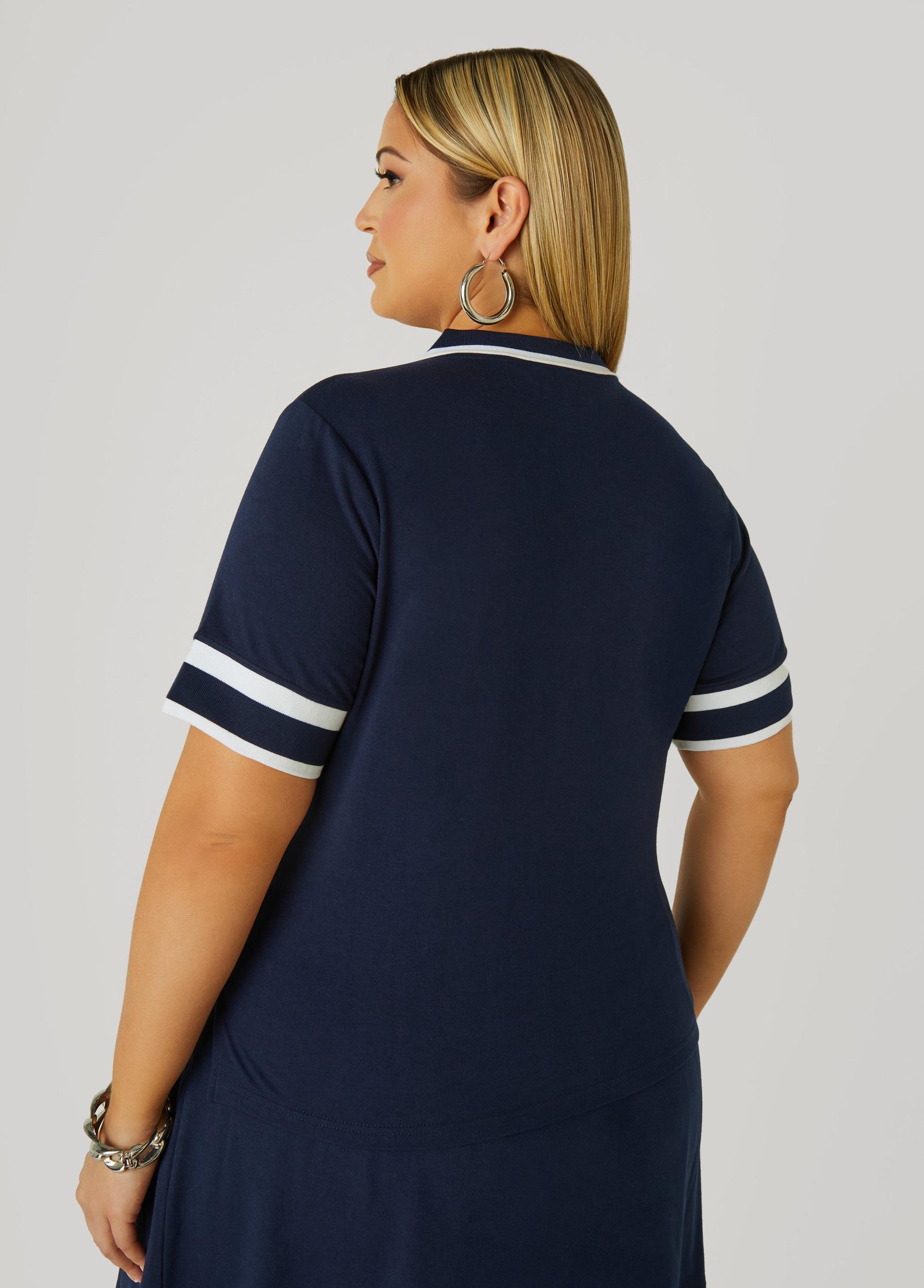 Zip Front Polo Shirt Product Image