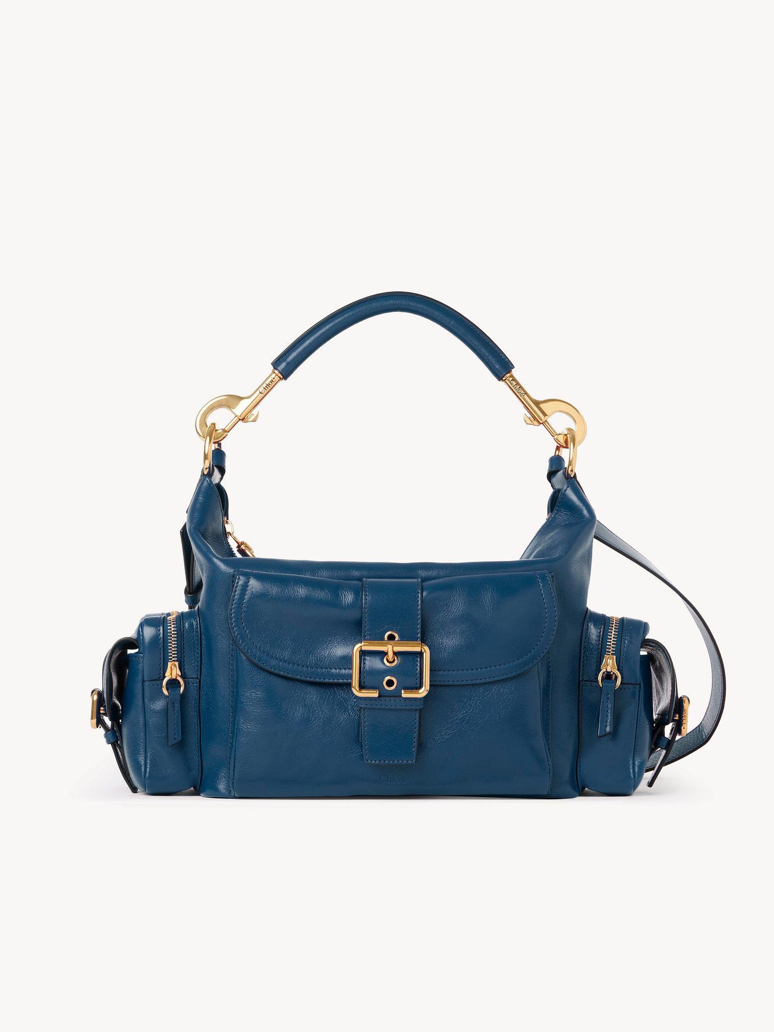 Camera bag in shiny leather Product Image