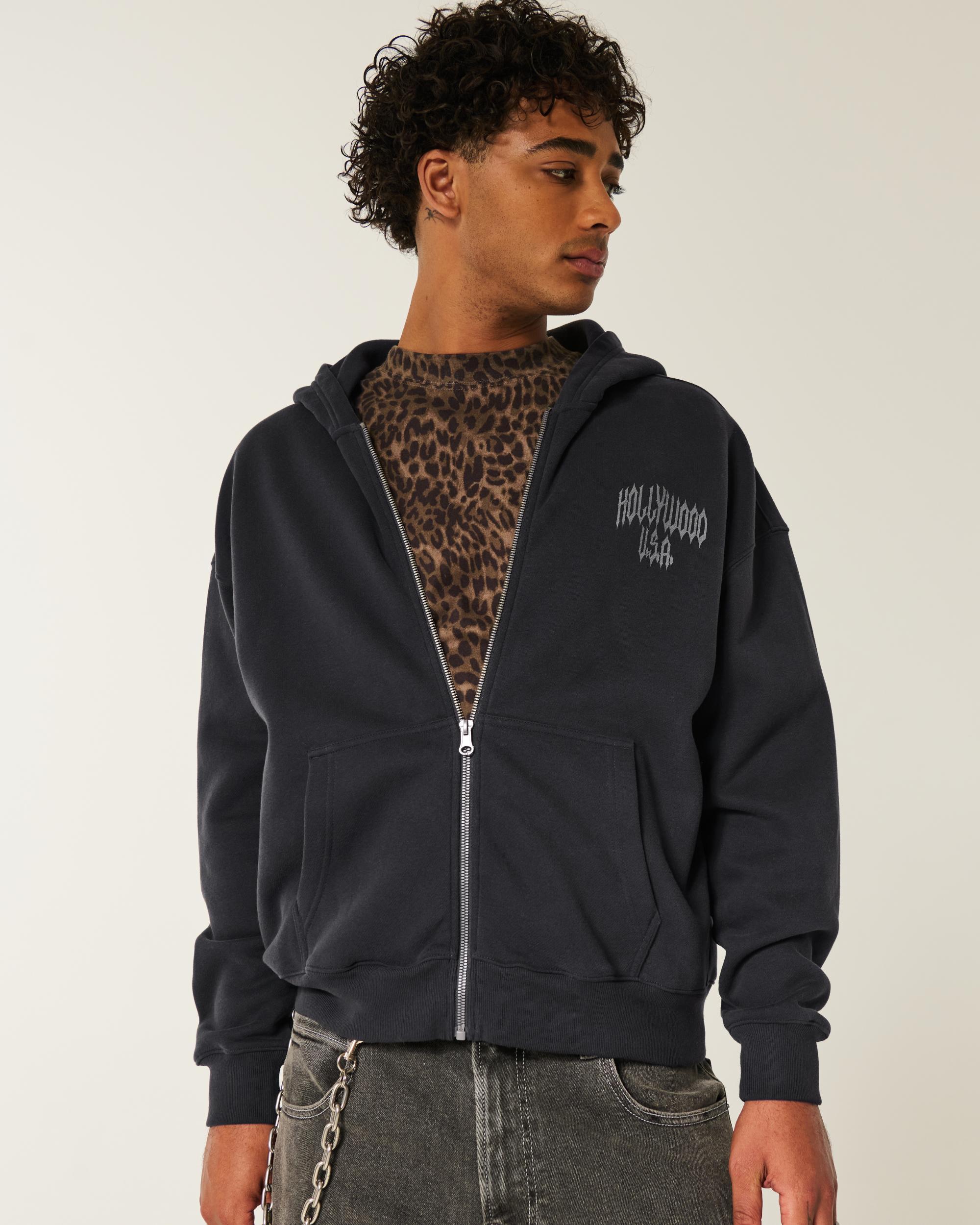 Boxy Zip-Up Hoodie Product Image