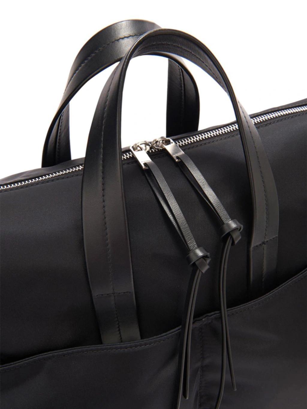 JIL SANDER Logo-patch Leather Tote Bag In Black Product Image