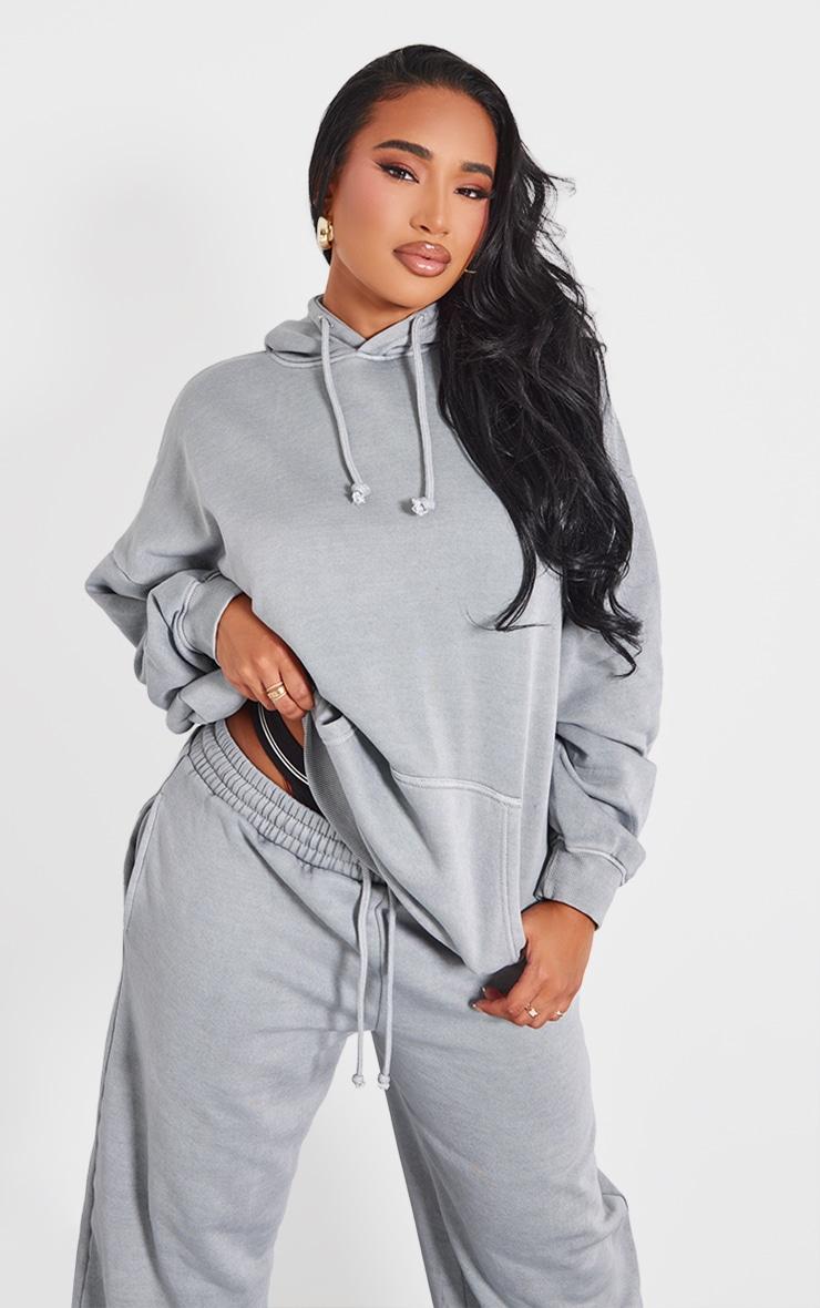 PRETTYLITTLETHING Shape Grey Hoodie Product Image