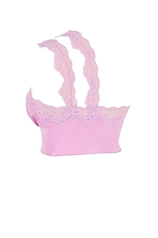 Lorena  pink floaty cropped top - sale Product Image