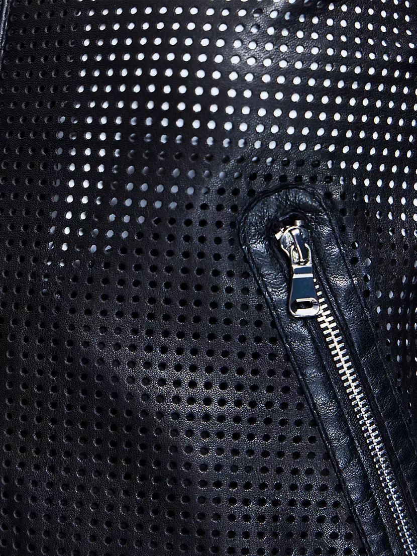 Perforated Leather Jacket Product Image