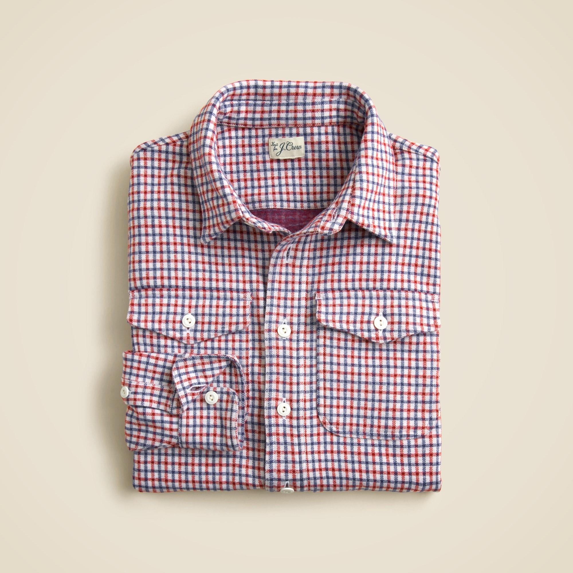 Seaboard soft-knit shirt in plaid Product Image
