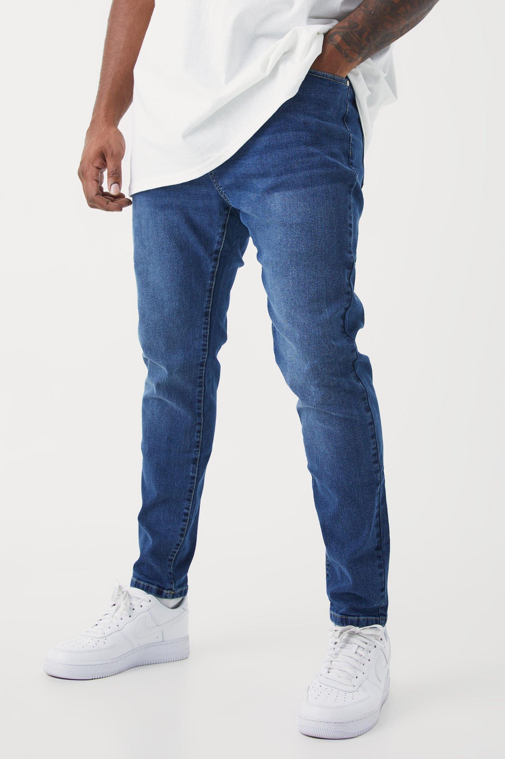 Plus Skinny Stretch Jeans | boohooMAN USA Product Image