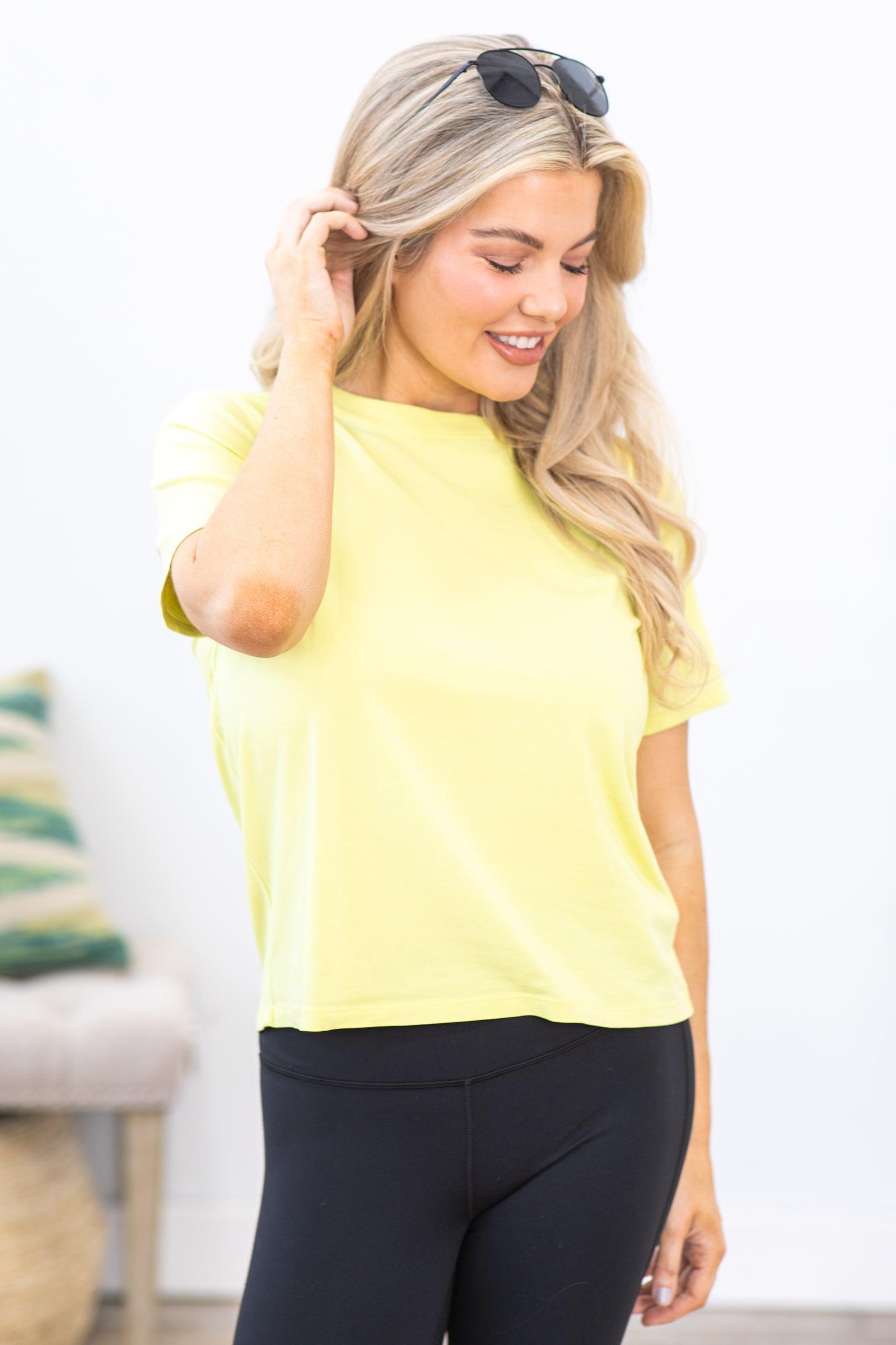 Yellow Classic Boxy Fit Top Product Image