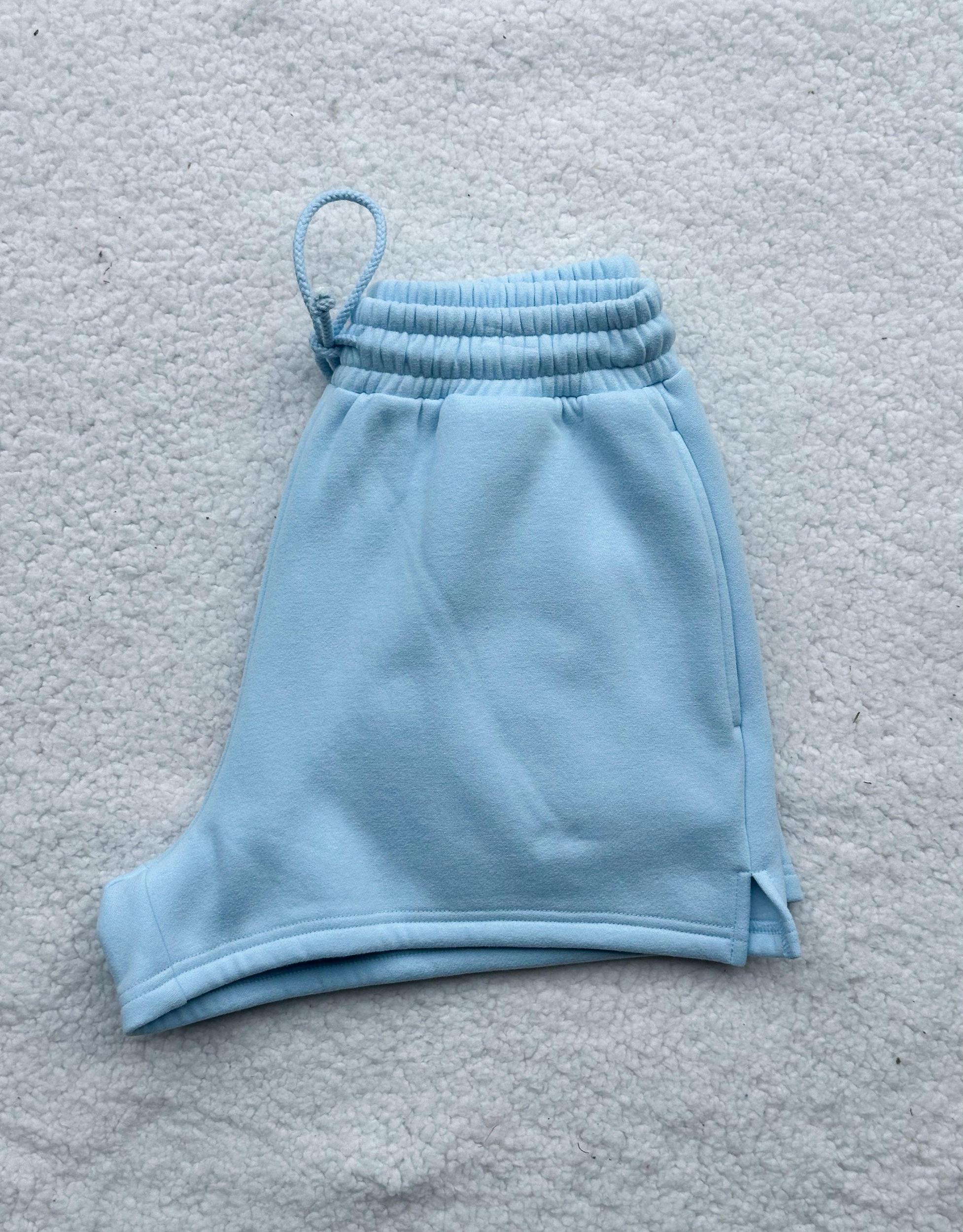 Icy Blue Basic Blank Shorts Product Image
