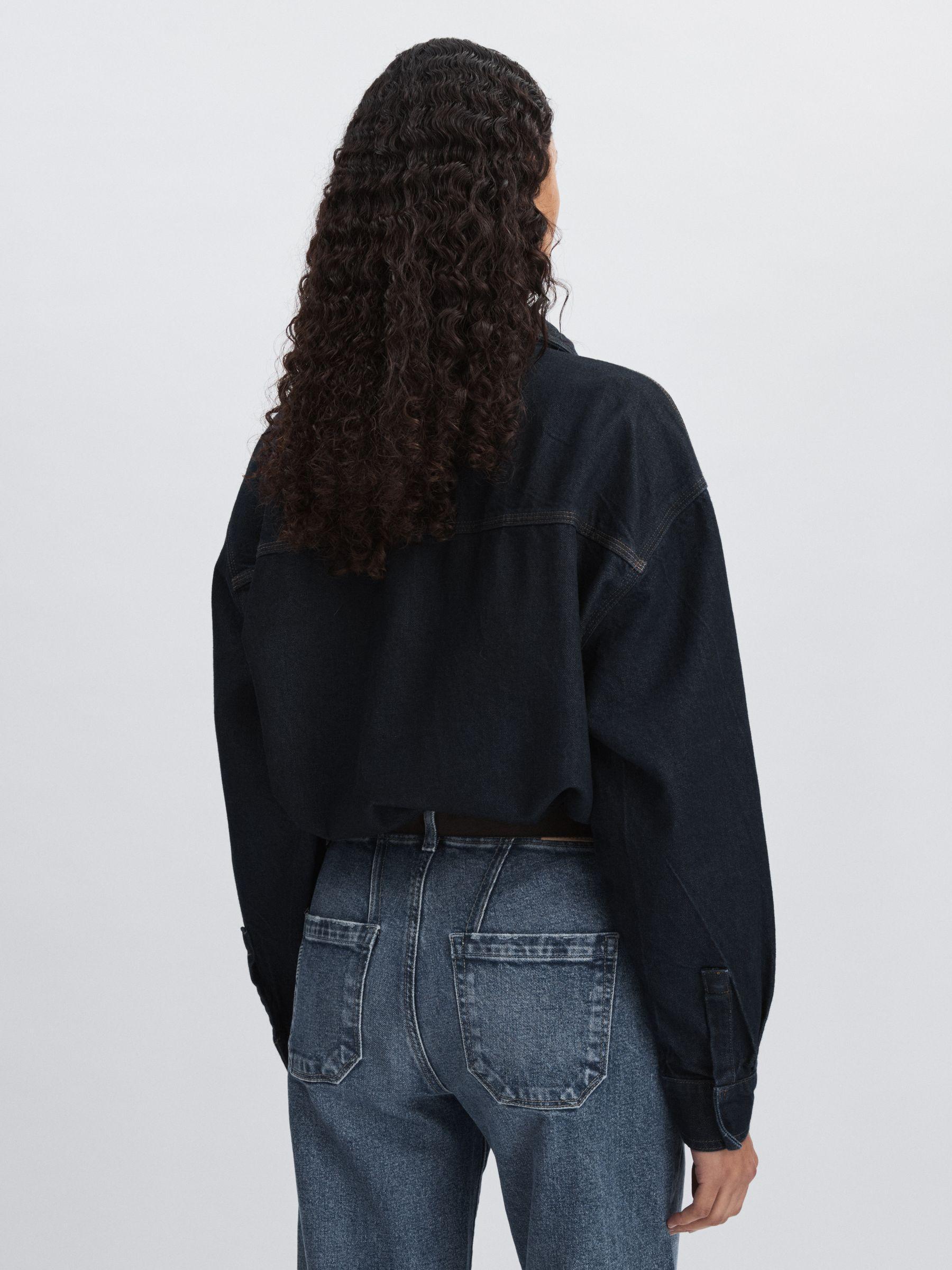 Oversized Denim Shirt in Dark Indigo Product Image