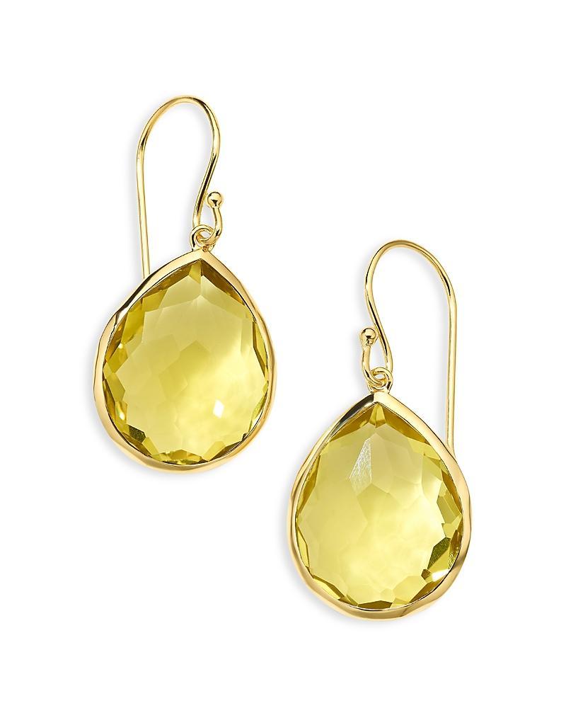 Womens Rock Candy 18K Green Gold & Amethyst Medium Teardrop Earrings Product Image