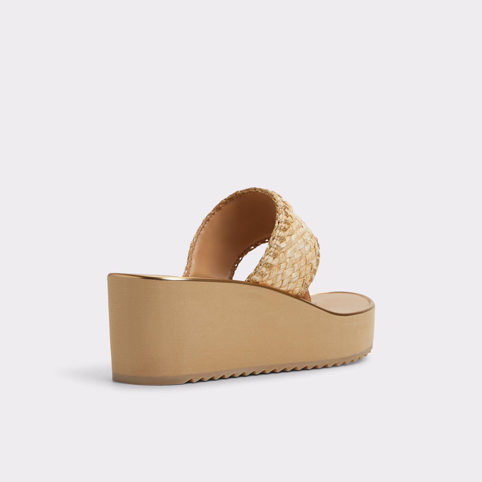 ALDO Penelopy - Women's Wedge Sandals - Beige, Size 8.5 Product Image