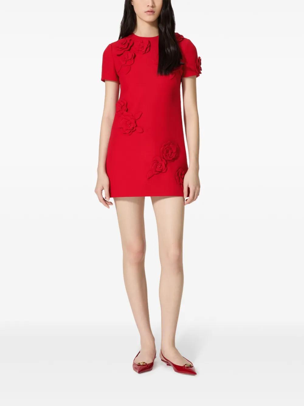 floral-appliqué dress Product Image