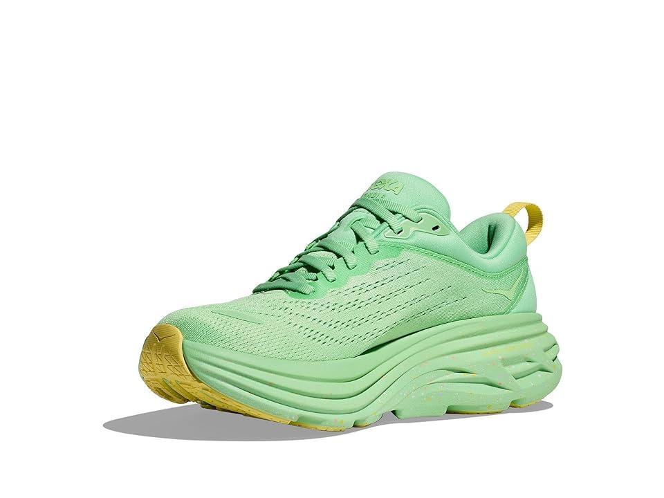Hoka Womens HOKA Bondi 8 - Shoes Lime Glow/Lemonade Product Image