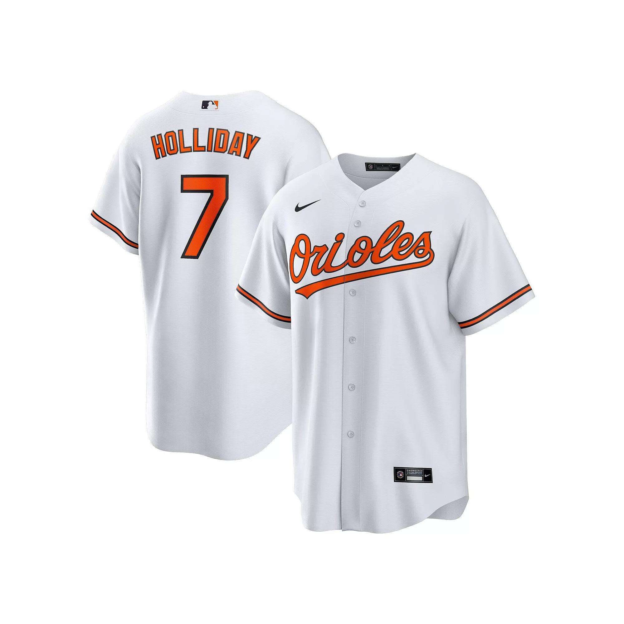Men's Nike Jackson Holliday White Baltimore Orioles Home Replica Player Jersey, Size: Large Product Image