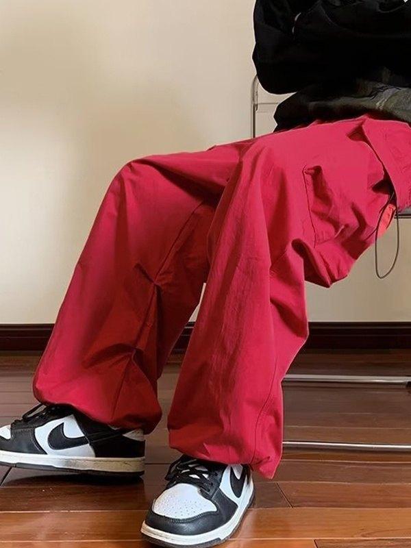 Men's Ruched Straight Leg Cargo Pants Product Image
