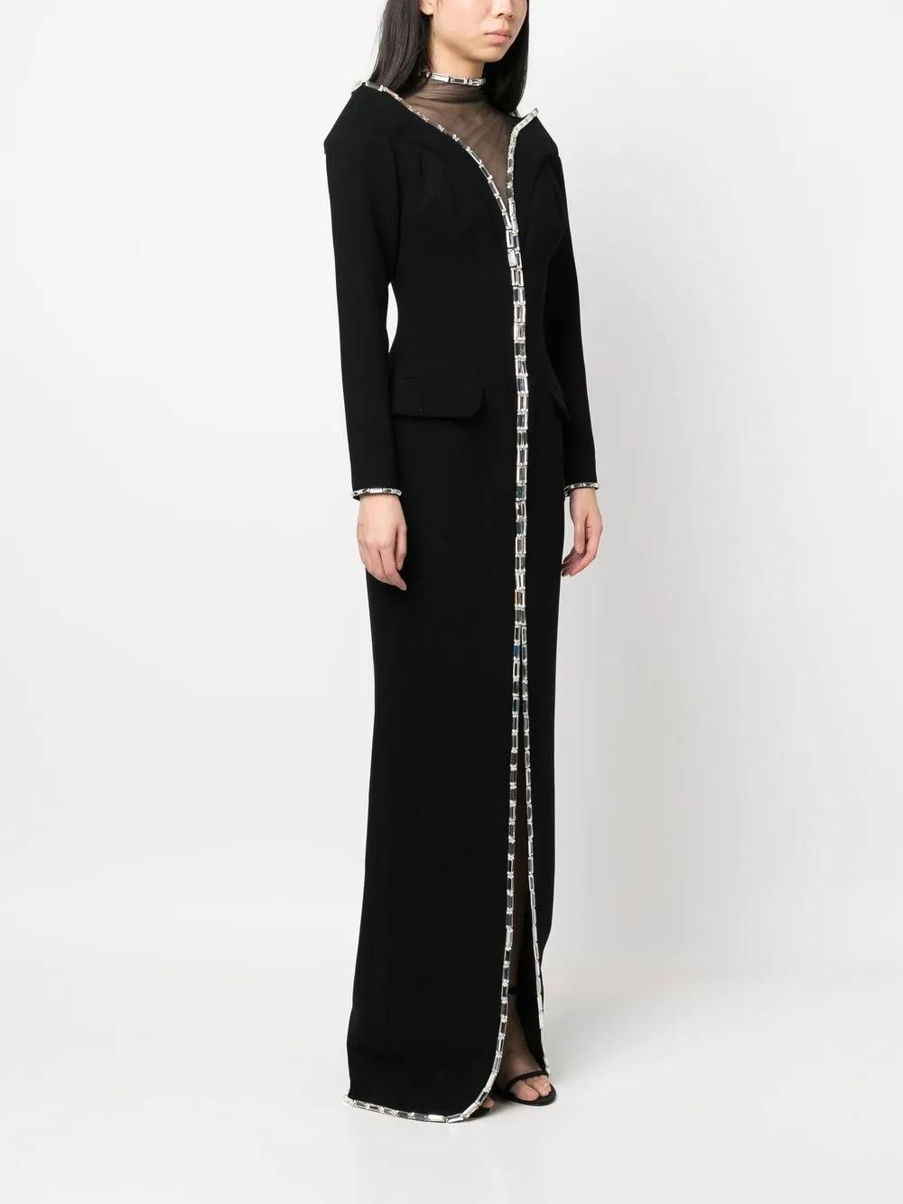 crystal-embellished tailored maxi dress Product Image