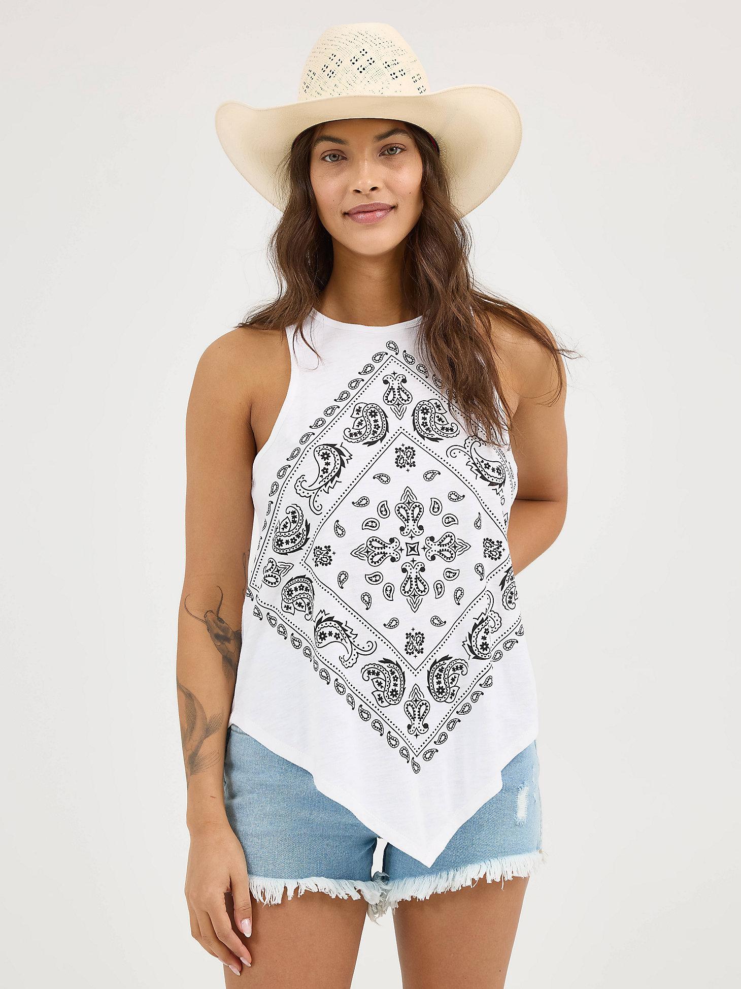 Women's Wrangler Bandana Diamond Front Tank | Women's TOPS | Wrangler® Product Image