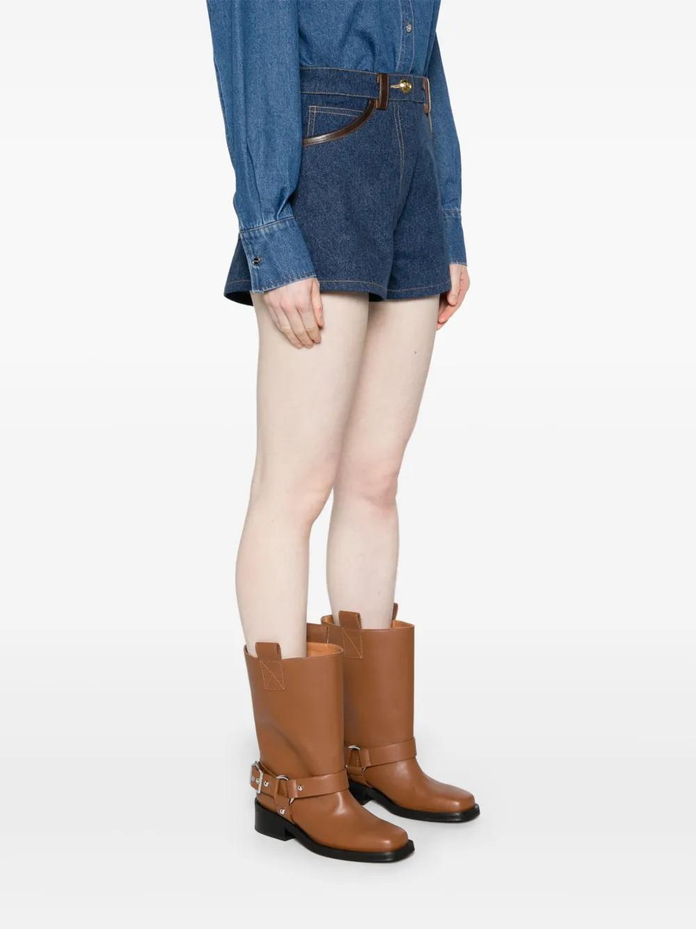 high-rise denim shorts Product Image