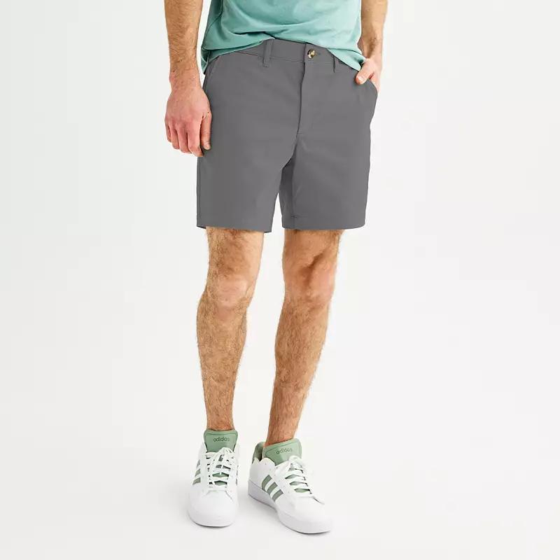 Men's Sonoma Goods For Life® 7" Flexwear Flat Front Shorts, Size: 42 7 IN, Dark Green Product Image