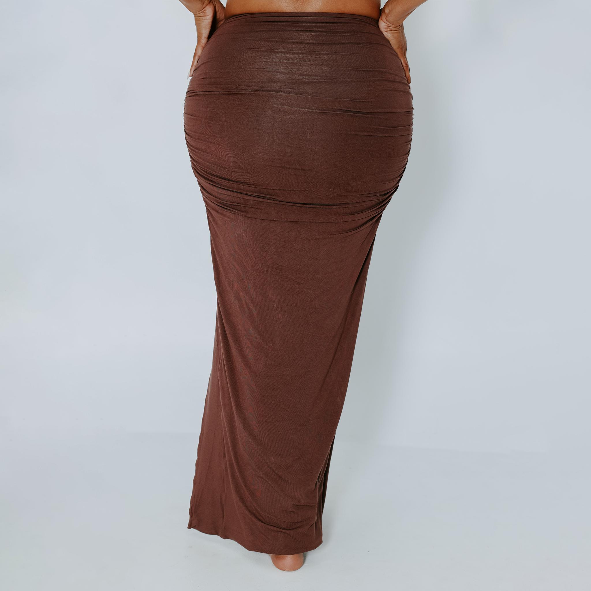 Ruched Maxi Skirt Product Image