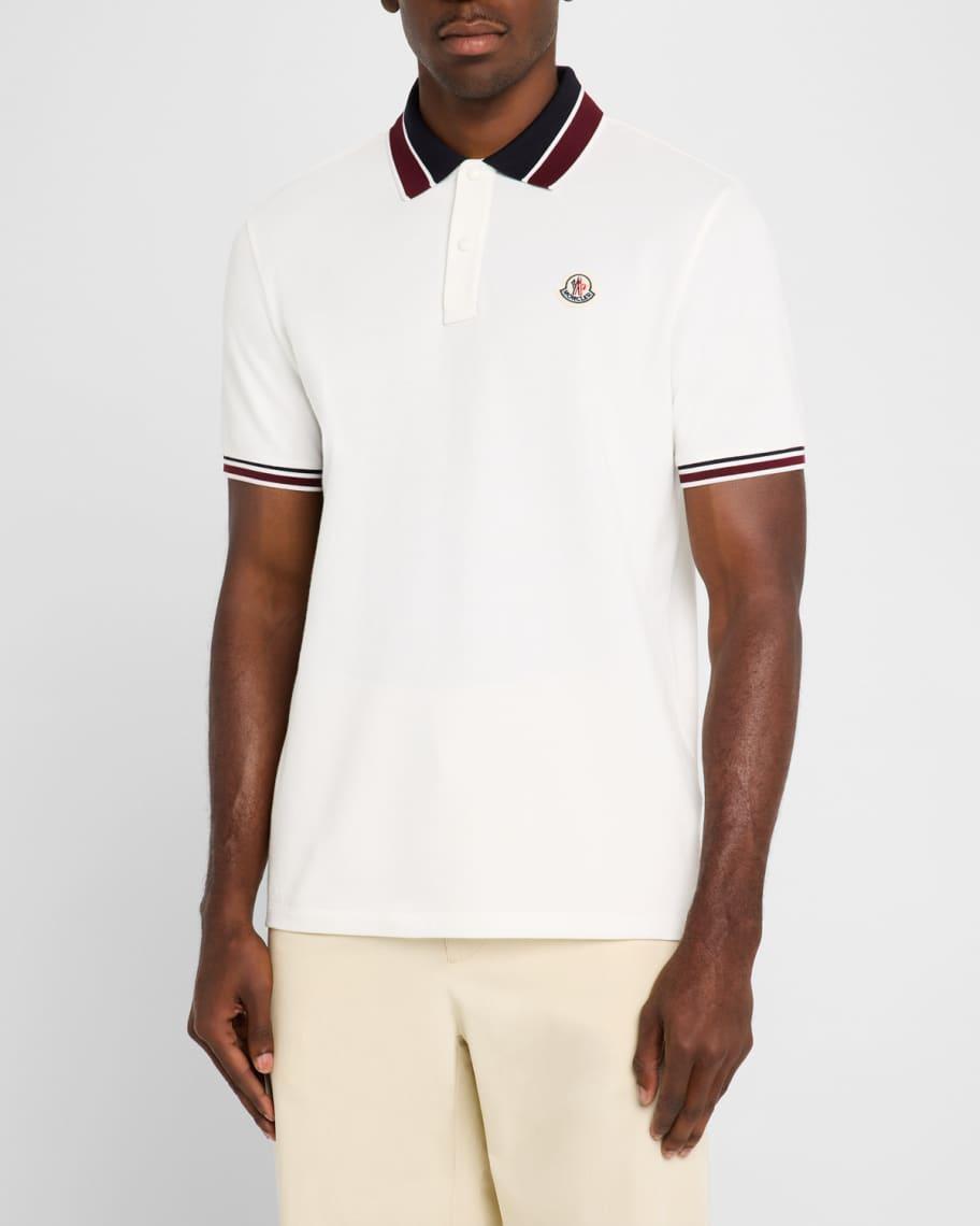 Mens Pique Stripe Polo Shirt Product Image