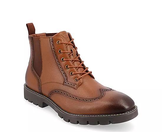 VANCE Bowman Tru Comfort Foam Men's Wingtip Ankle Boots, Size: 10.5, Black Product Image