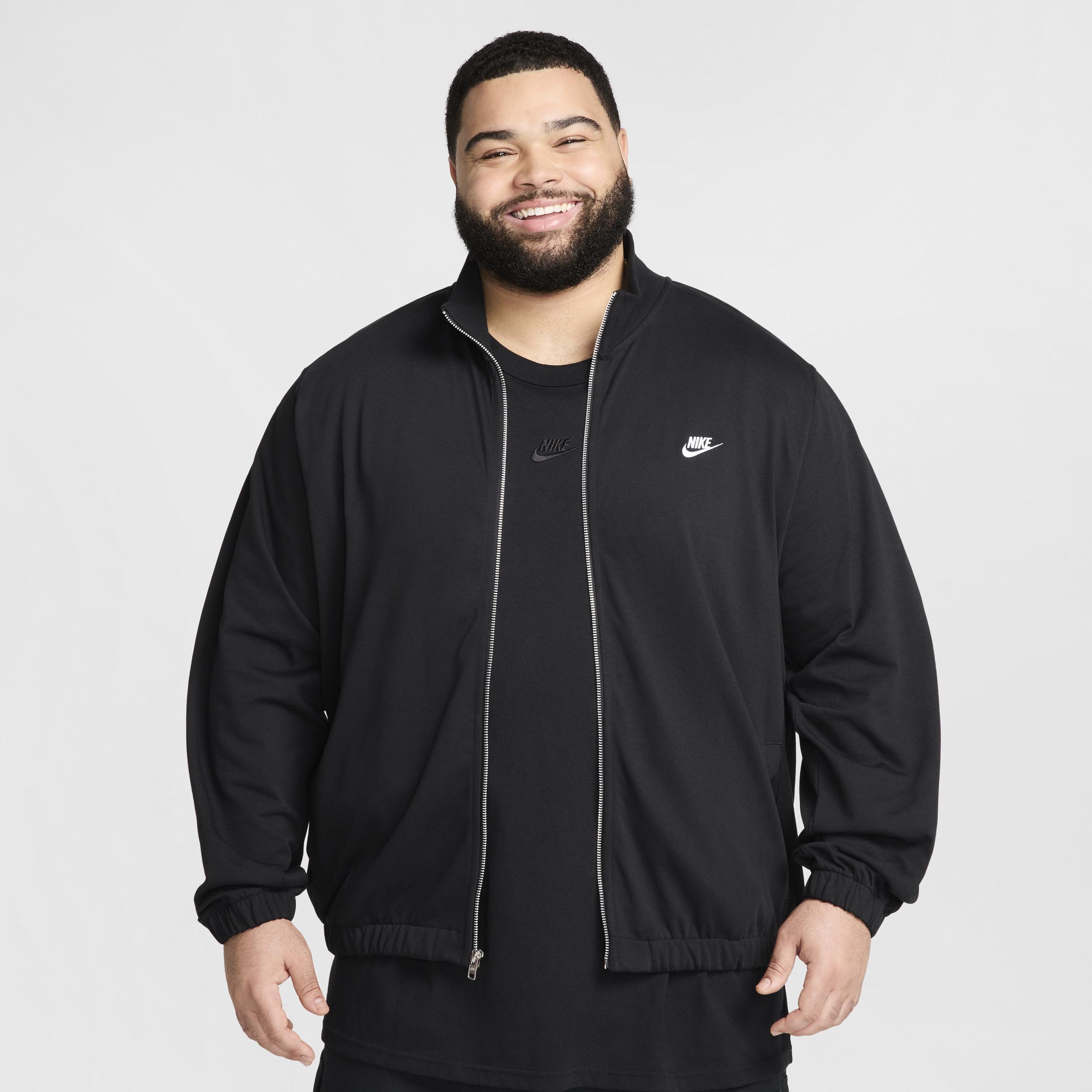 Men's Nike Club Knit Jacket, Size: Medium, Black Product Image