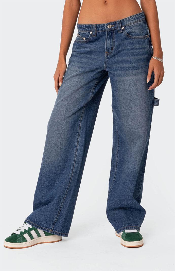 Edikted Women's Carpenter Low Rise Jeans Product Image