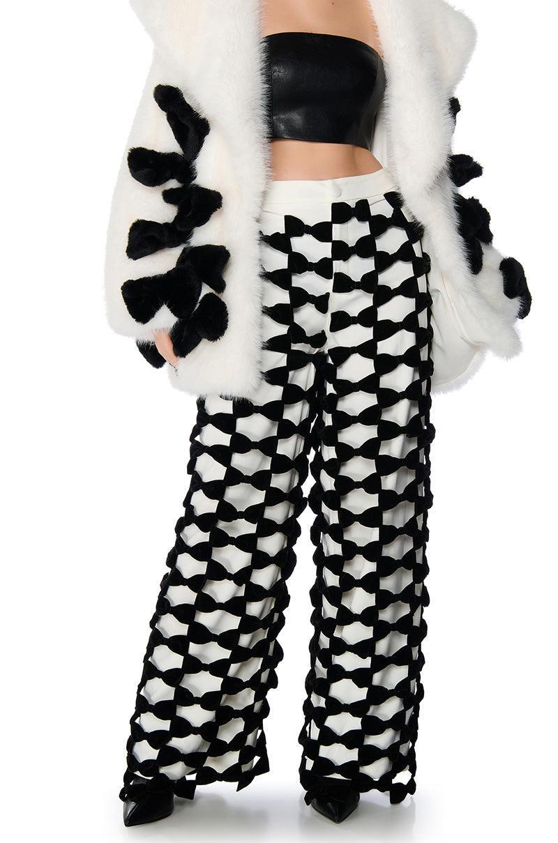 OPAL ALL OVER BOW DETAIL WIDE LEG PANT Product Image