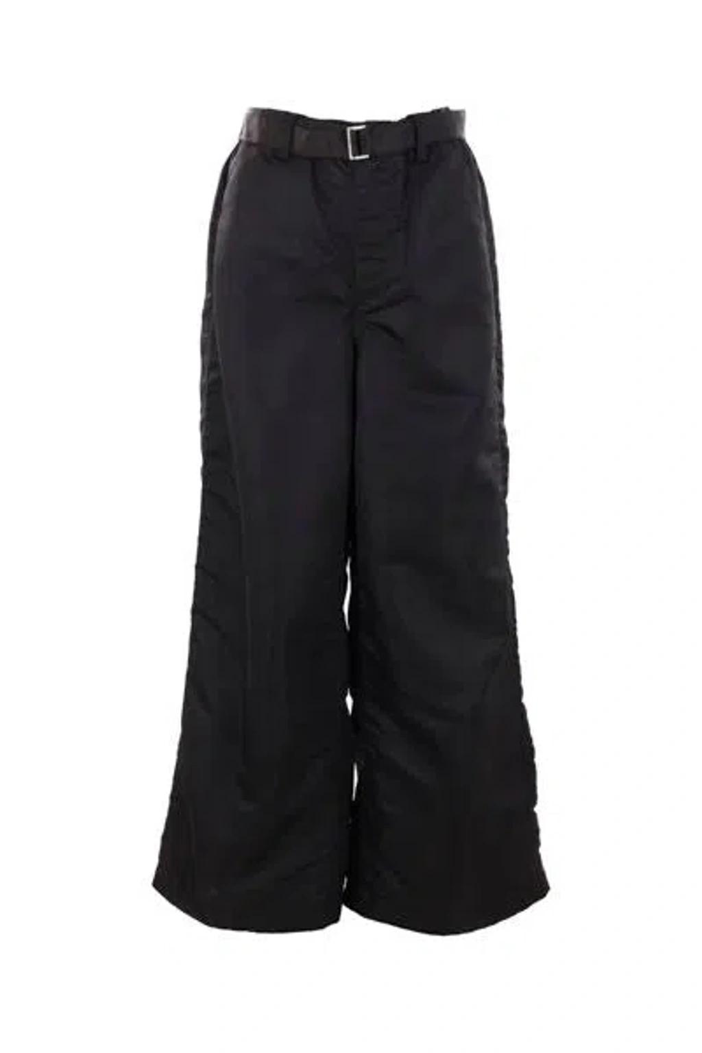 SACAI Nylon Twill Pants In Black Product Image