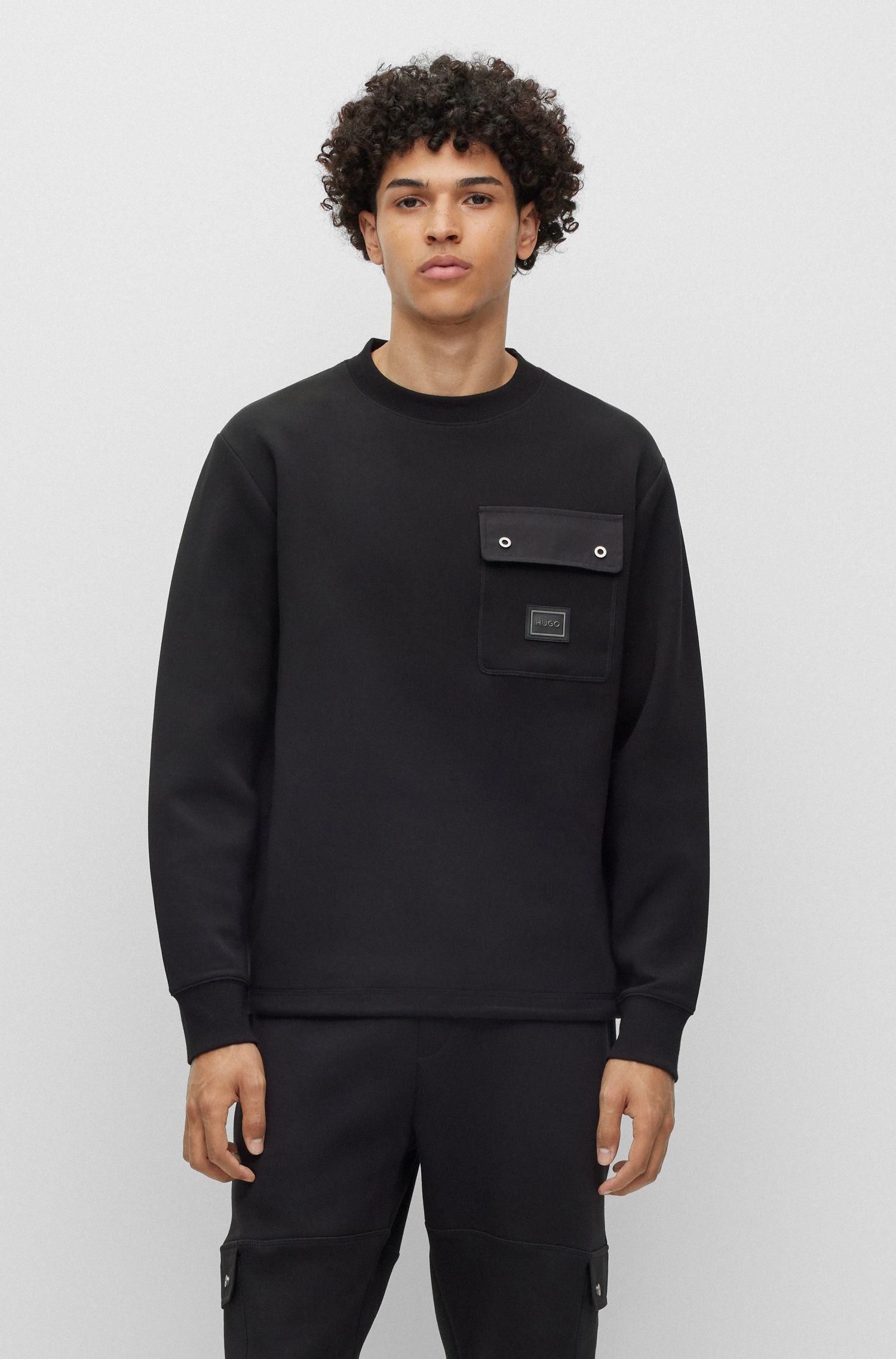 HUGO BOSS Long-sleeved Sweater In Black Product Image