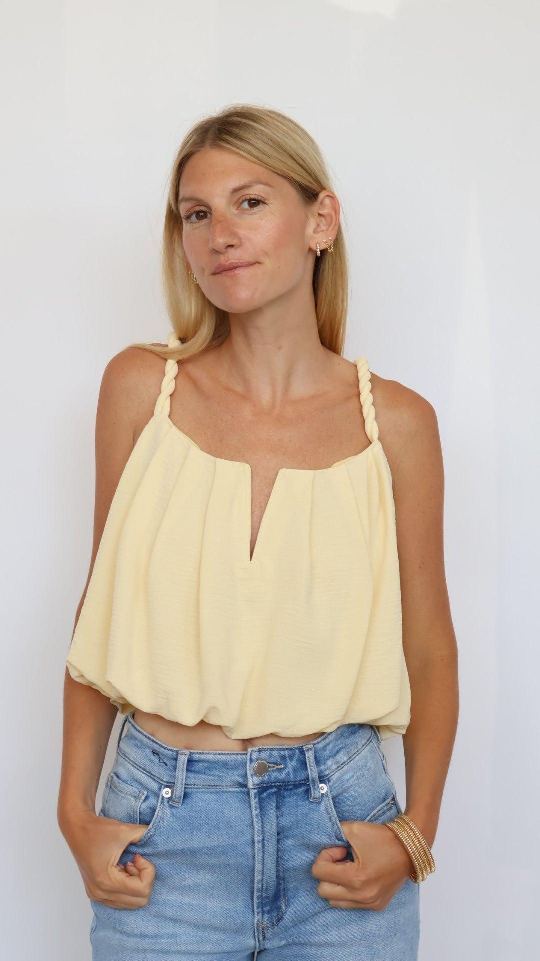 Bubble Braided Strap Top Product Image
