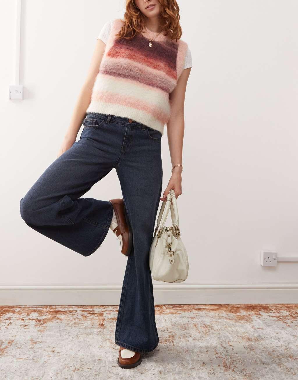 Reclaimed Vintage 88' wide leg low rise jean in indigo Product Image