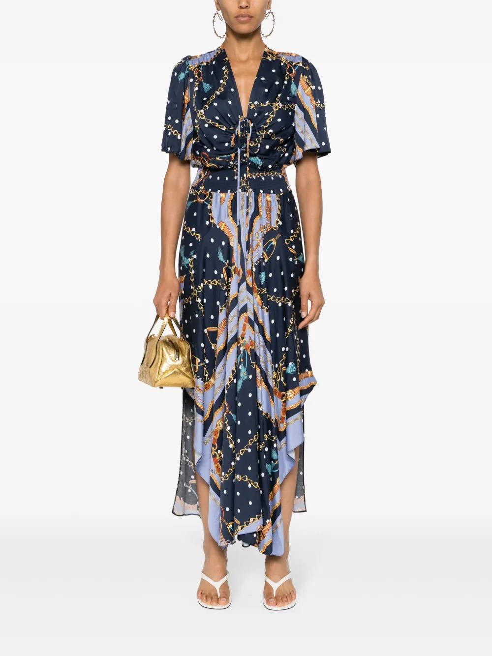 polka-dot maxi dress Product Image