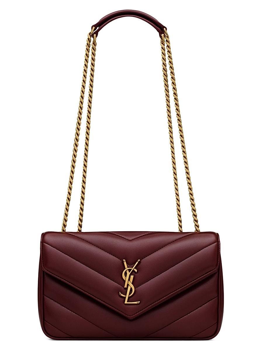 Womens Loulou Small Shoulder Bag in Lambskin Leather Product Image