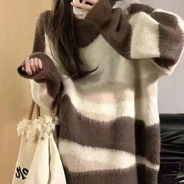 Crewneck Color Block Sweater Product Image