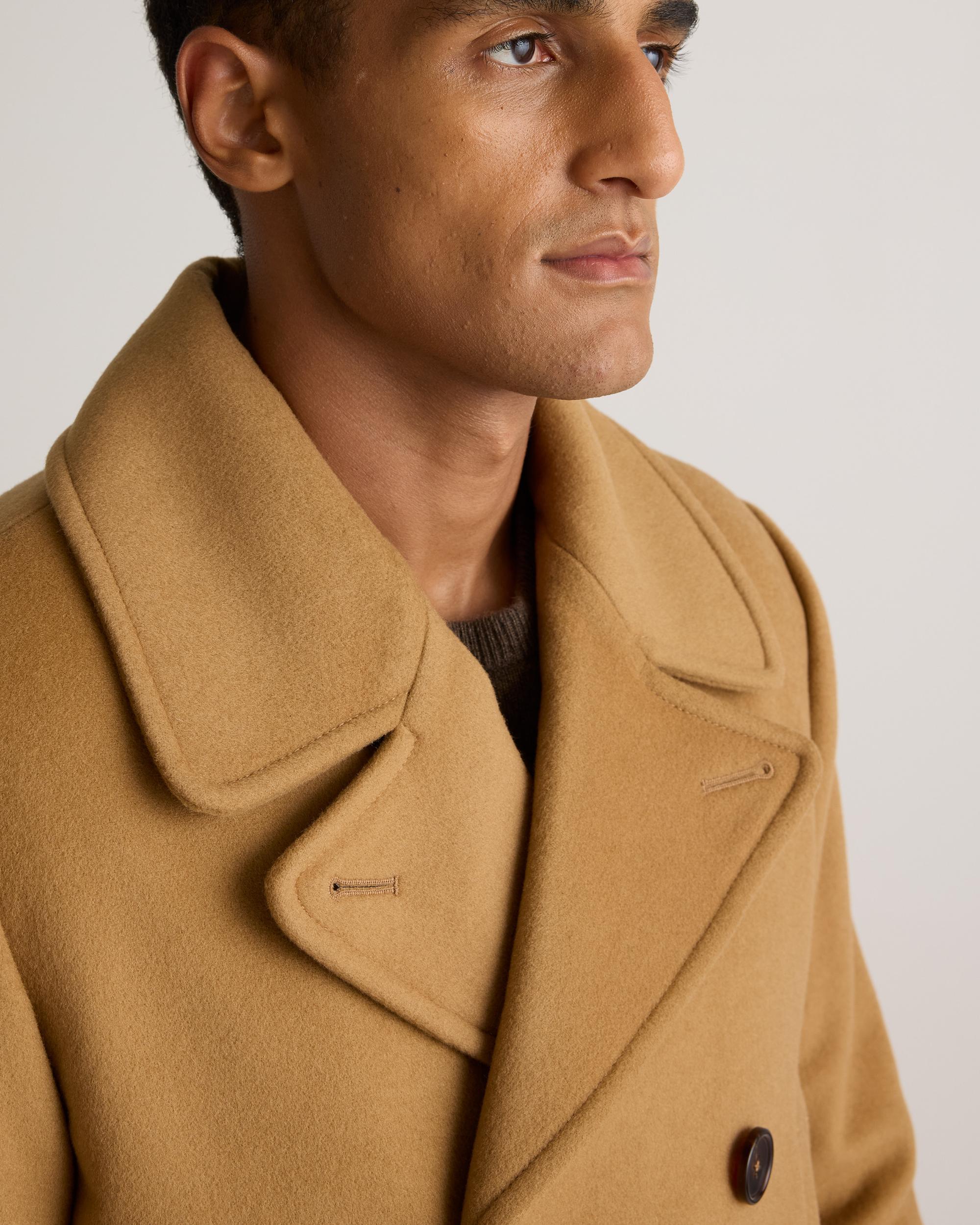 Quince | Men's Italian Wool Double-Breasted Officer Topcoat Wool/Nylon Product Image