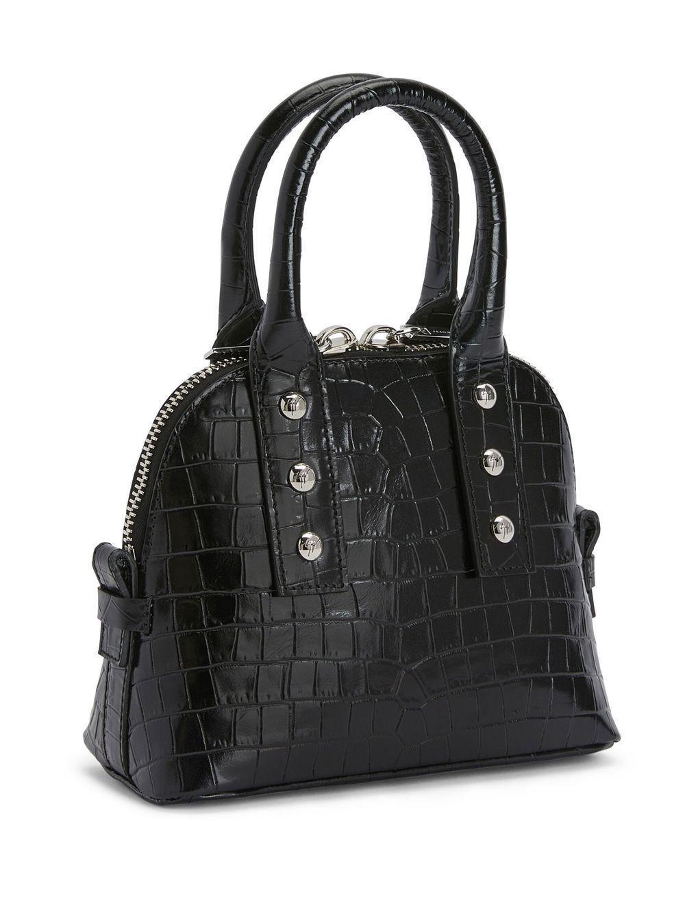 crocodile-print leather tote bag Product Image