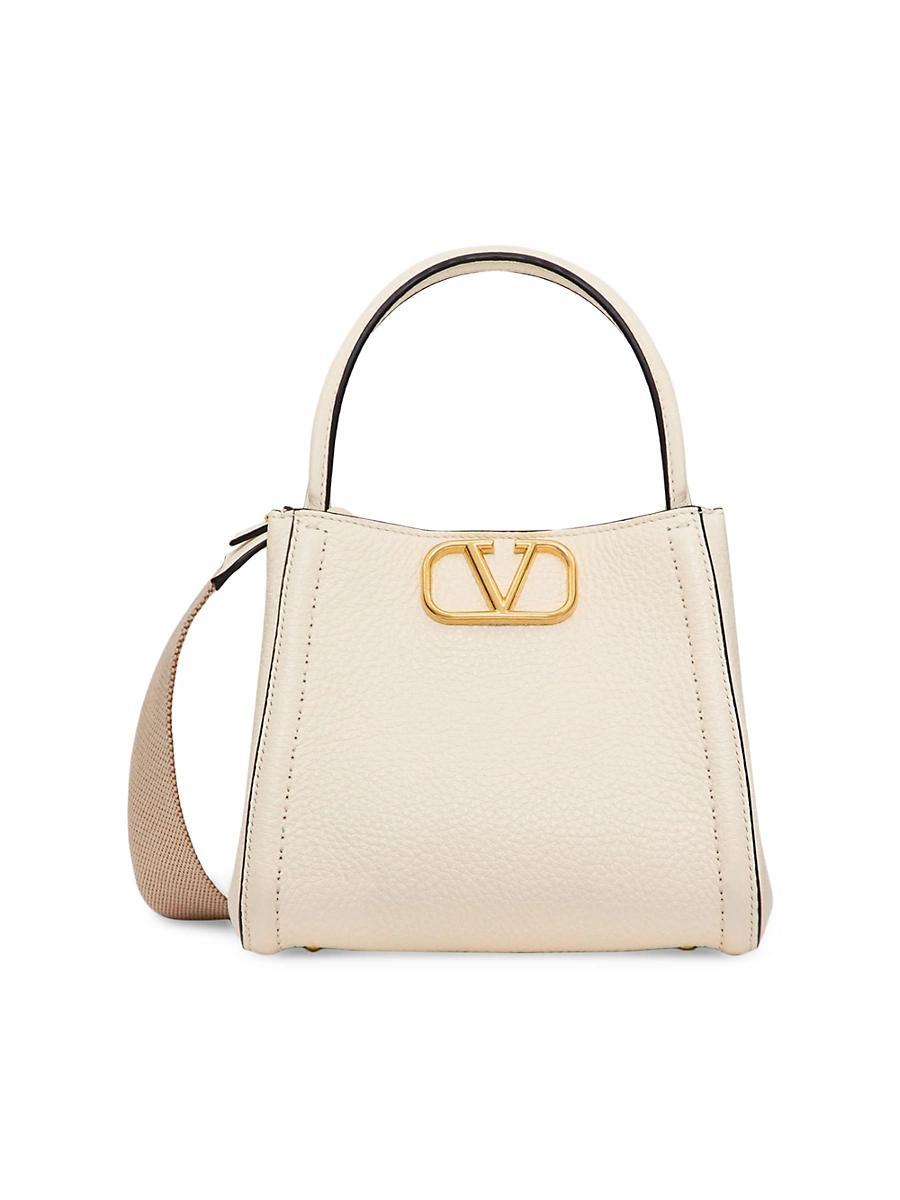 Womens Valentino Garavani Alltime Small Handbag in Grainy Calfskin Product Image