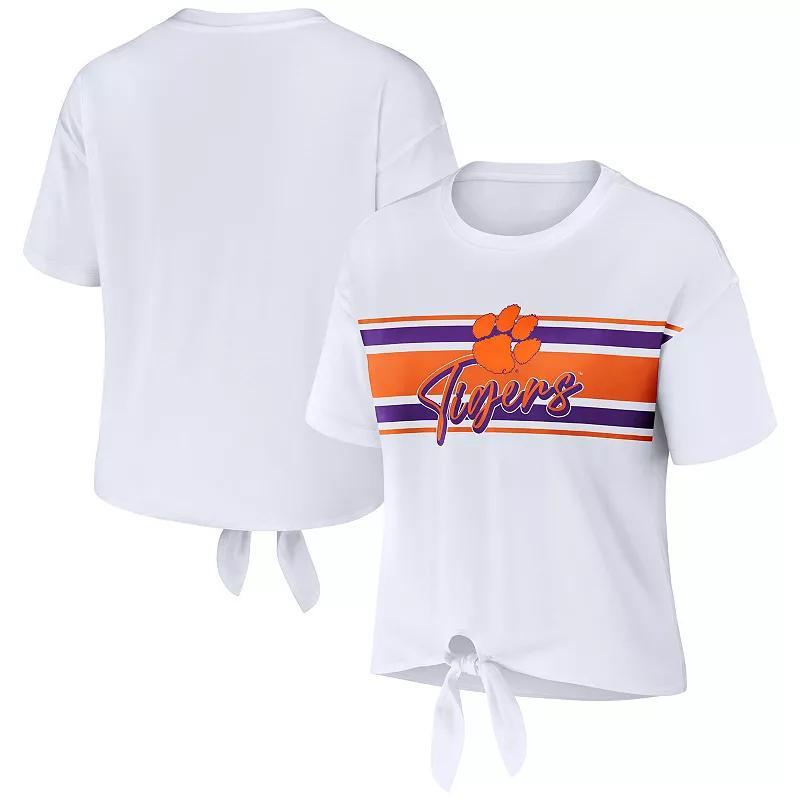 Womens WEAR by Erin Andrews New Orleans Saints Front Tie Retro T-Shirt Product Image