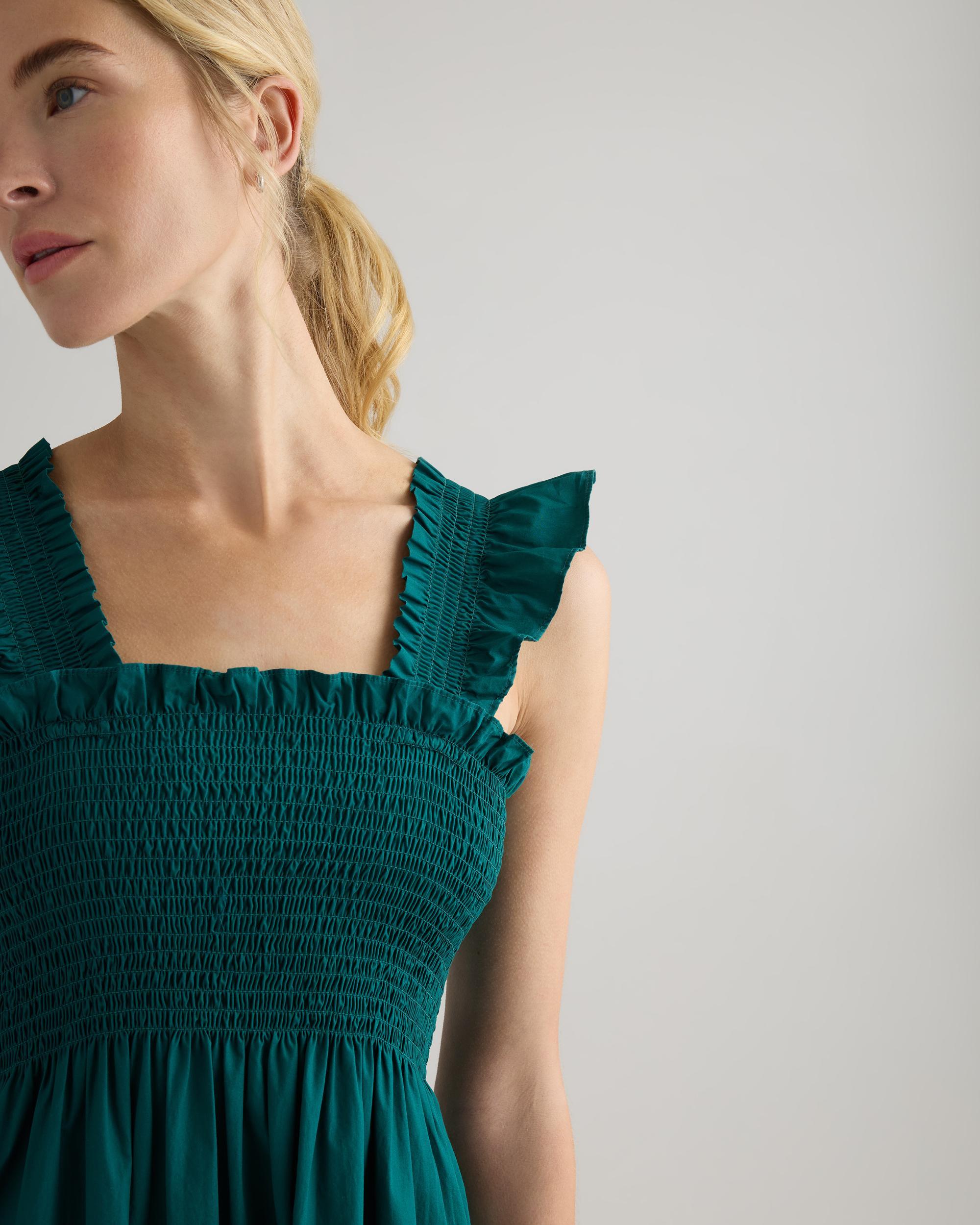 Quince | Women's Smocked Midi Dress Organic Cotton Product Image