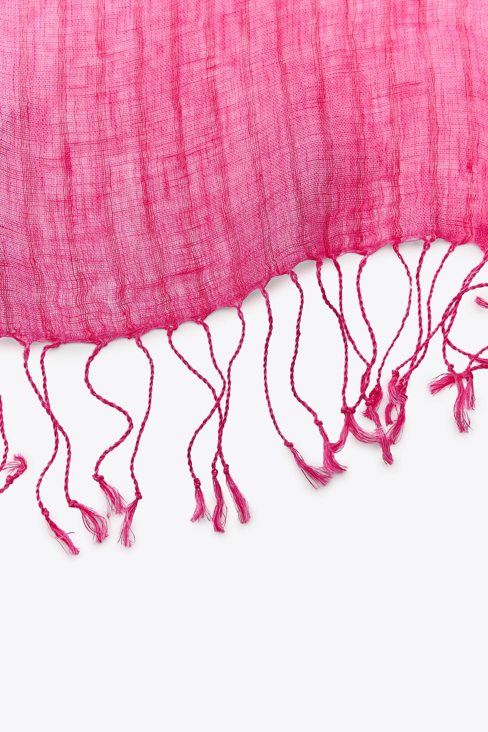100% LINEN STRIPED SCARF Product Image