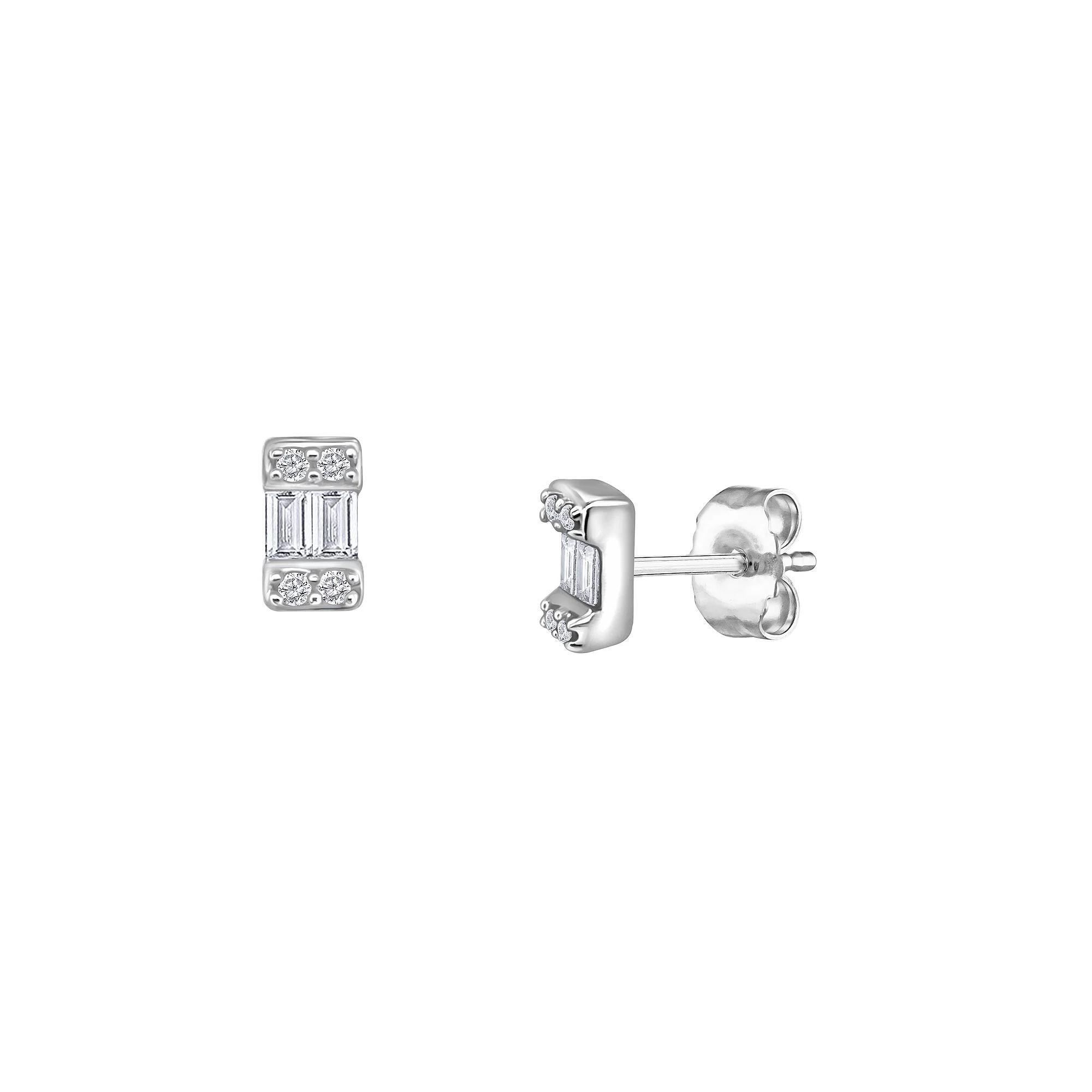 10k White Gold 1/5 Carat T.W. Diamond Earrings, Women's Product Image